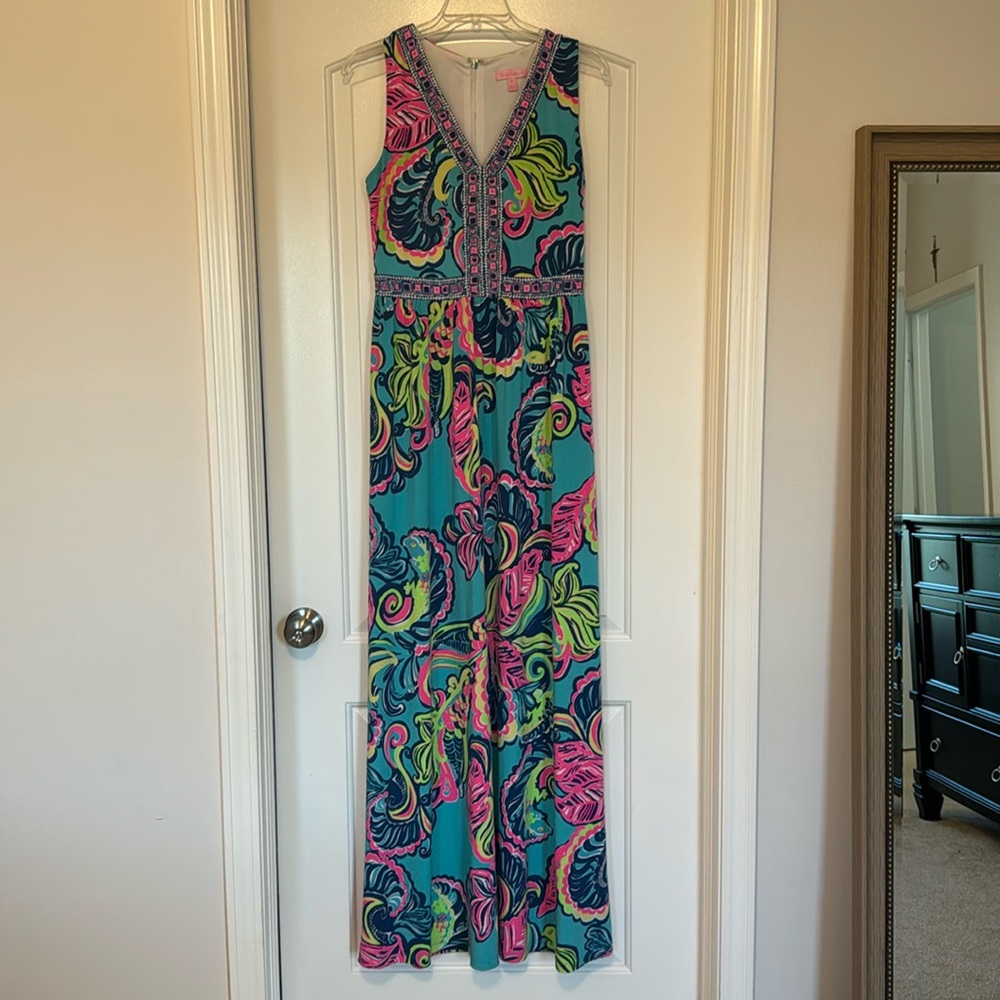 Lilly Pulitzer V neck Maxi Dress